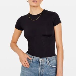 Miaou Romy Corset Tee Black